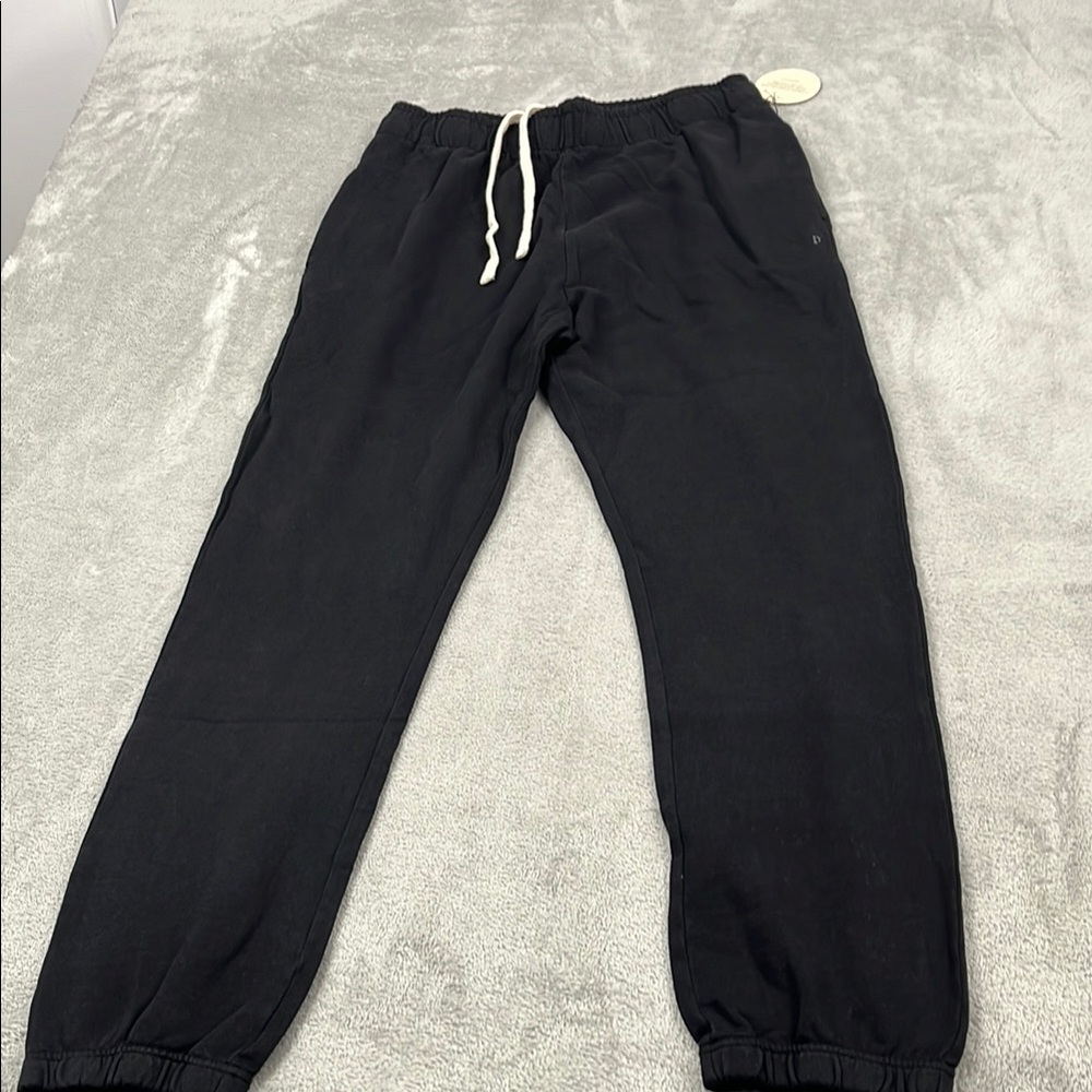 NEW‎ PACT M 100% Organic Cotton Joggers Black Unisex Sweatpants Pockets - Picture 15 of 15
